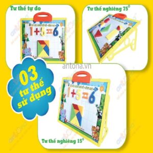 Bảng Nam Châm Anton 5in1 Cho Bé Làm Quen Chữ Cái - Số - Hình Khối