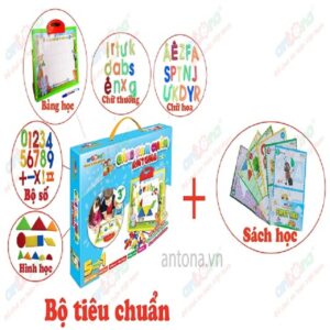 Bảng Nam Châm Anton 5in1 Cho Bé Làm Quen Chữ Cái - Số - Hình Khối