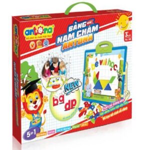 Bảng Nam Châm Anton 5in1 Cho Bé Làm Quen Chữ Cái - Số - Hình Khối