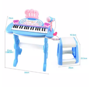 Đàn Piano Cho Bé Kèm Mic Thu Âm Có Kết Nối Điện Thoại Bản Tiếng Anh Cao Cấp (có ghế ngồi cho bé)