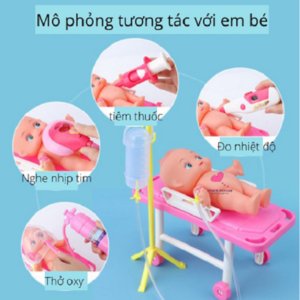 Đồ Chơi Bác Sĩ Xe Cứu Thương Có Đèn Nhạc Chạy Tự Động Cho Bé Trai Bé Gái