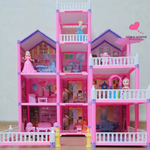 Nhà Búp Bê Barbie Mô Hình Biệt Thự Cỡ Lớn Nhiều Tầng Giá Rẻ Cho Bé Gái