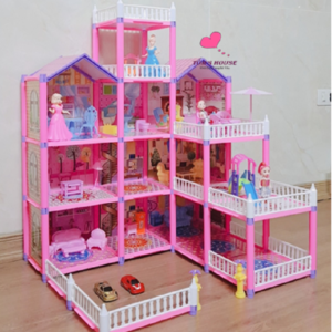 Nhà Búp Bê Barbie Mô Hình Biệt Thự Cỡ Lớn Nhiều Tầng Giá Rẻ Cho Bé Gái