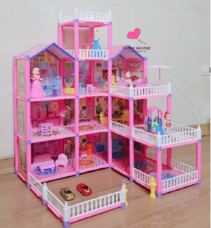 Nhà Búp Bê Barbie Mô Hình Biệt Thự Cỡ Lớn Nhiều Tầng Giá Rẻ Cho Bé Gái