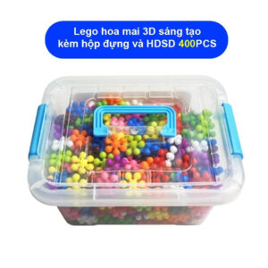 Xếp Hình Hoa Mai 3D 400 Chi Tiết Cho Bé Sáng Tạo (có hộp đựng)