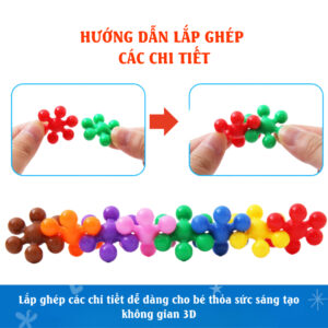 Xếp Hình Hoa Mai 3D 400 Chi Tiết Cho Bé Sáng Tạo (có hộp đựng)